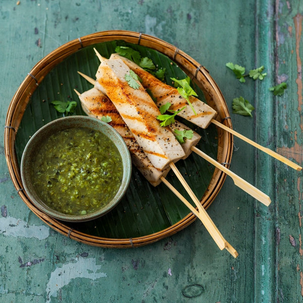 Moo Yoo gegrillt mit Nam Jim Dip Sauce