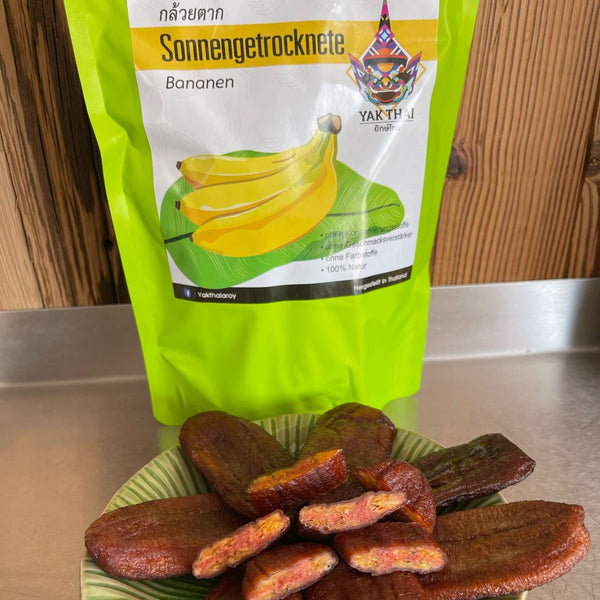 Sonnengetrocknete Thai Bananen (Namwa) - Kluaytak - Yak Thai