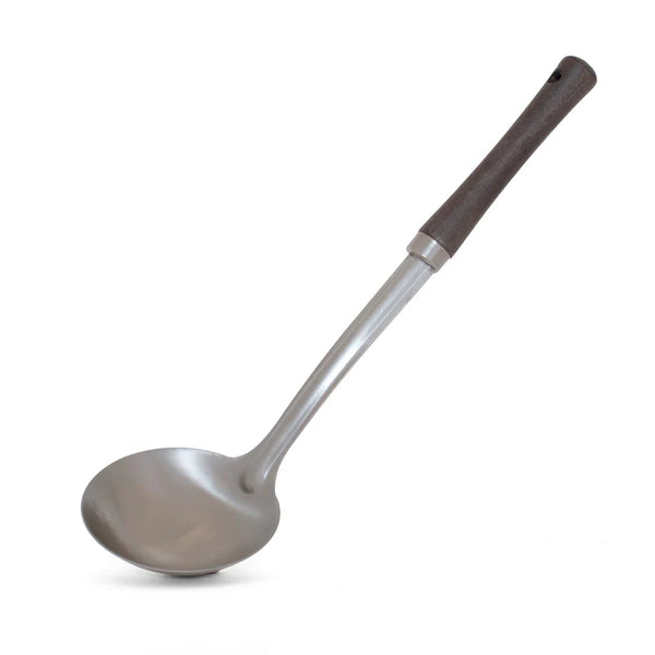 Wok-Löffel aus Edelstahl mit Holzgriff