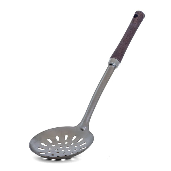 Wok-Sieb aus Edelstahl mit Holzgriff