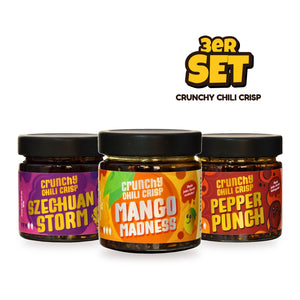 Chili Crisp 3er Set – Mango Madness, Pepper Punch & Szechuan Storm - Yak Thai