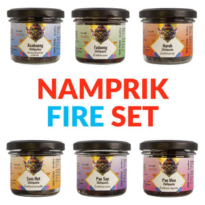 Thai Chilipasten Probierpaket mit sechs verschiedenen Pasten - Yak Thai