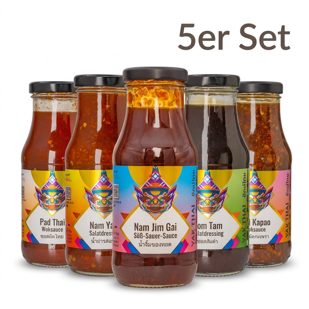 Thai Soßen Probierpaket mit fünf Soßen - Yak Thai